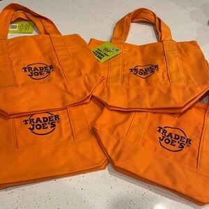 Trader Joe's Orange Mini Tote Bag (4)